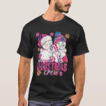 Pink Christmas Crew Snowman With Candy Cane Xmas H T-Shirt<br><div class="desc">Pink Christmas Crew Snowman With Candy Cane Xmas Holiday</div>