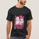 Pink Christmas Crew Snowman With Candy Cane Xmas H T-Shirt<br><div class="desc">Pink Christmas Crew Snowman With Candy Cane Xmas Holiday V Neck</div>