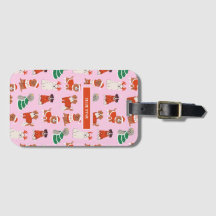 Pink Christmas Dogs Girl Personalised