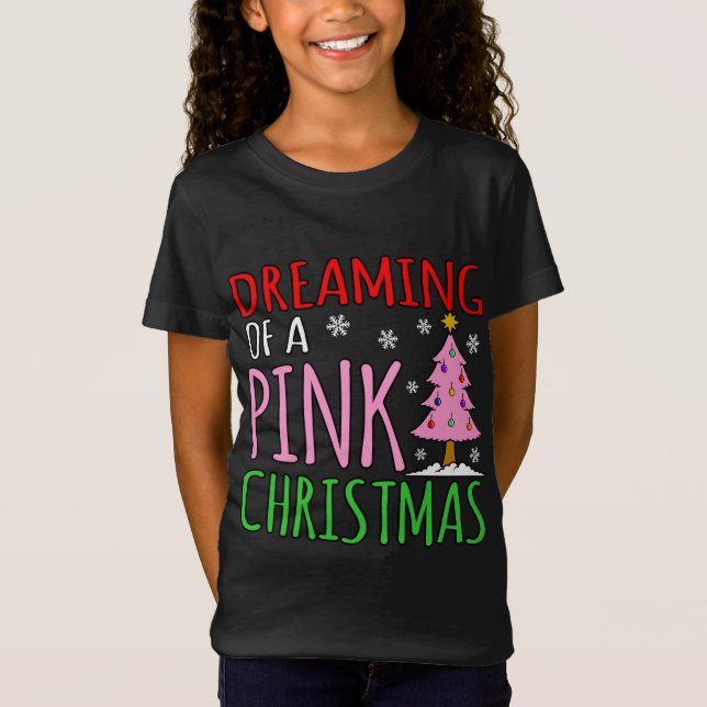 Pink Christmas Funny Merry Santa Elf Gnomes Holida T-Shirt (Front)