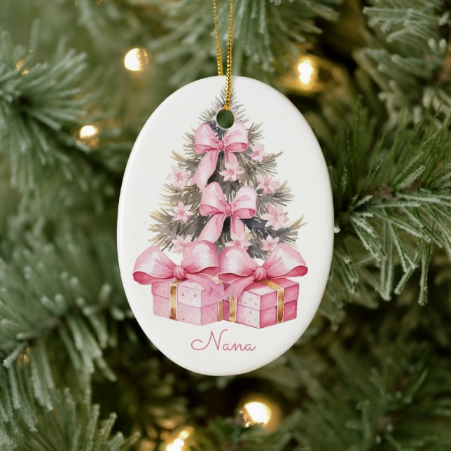 Pink Christmas Gifts  Ceramic Tree Decoration (Tree)
