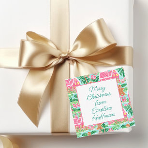 Pink Christmas Gingerbread Gift Enclosure Card