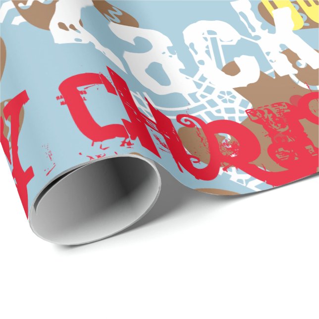 Pink Christmas Gingerbread Gift Wrap Name Changing (Roll Corner)