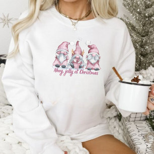 Pink Christmas Gnome - Festive Holiday Fashion Sweatshirt