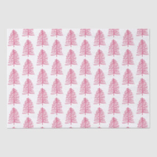 Pink Christmas Holiday tree Tissue Paper