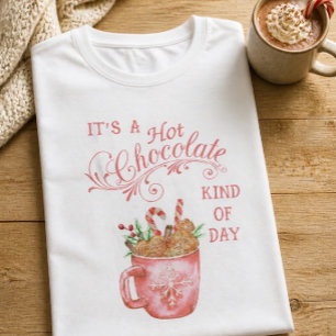 Pink Christmas Hot Chocolate Mug White T-Shirt