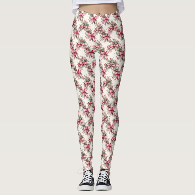 Pink Christmas Leggings (Front)