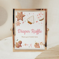 Pink Christmas Little Cookie Diaper Raffle