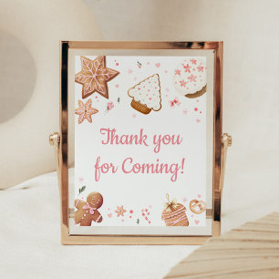 Pink Christmas Little Cookie Thank you for Coming Poster