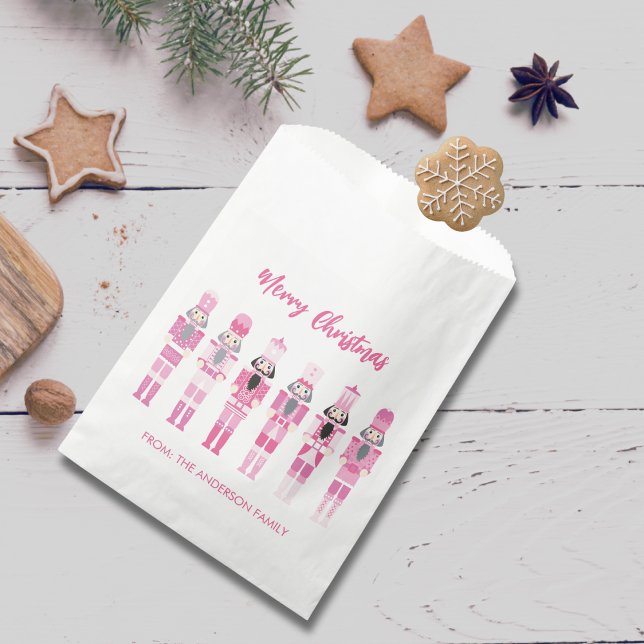 PINK CHRISTMAS NUTCRACKER FAVOUR BAGS (Creator Uploaded)