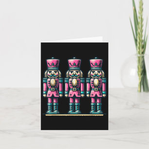 Pink Christmas Nutcracker Xmas Pink Nutcracker Card