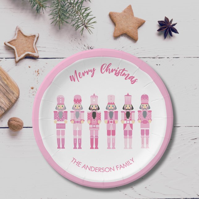PINK CHRISTMAS NUTCRACKERS PAPER PLATE (Creator Uploaded)