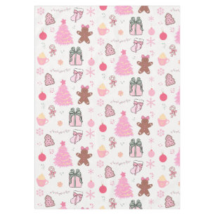 Pink Christmas Pattern Tablecloth