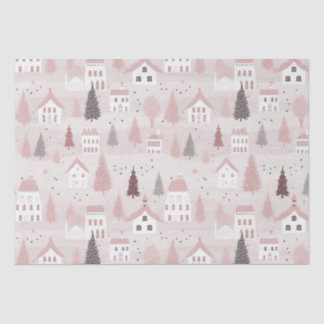 Pink Christmas Pattern Tissue Paper