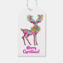 Pink Christmas Reindeer Gay Rainbow Pride