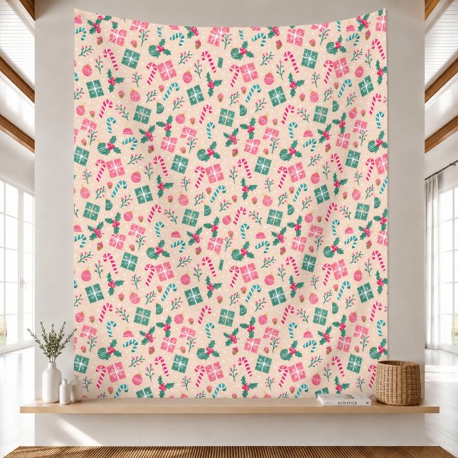 Pink Christmas Seamless Pattern Blanket (Creator Uploaded)