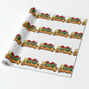 Pink Christmas Stockings Plaid Xmas Stocking Wrapping Paper