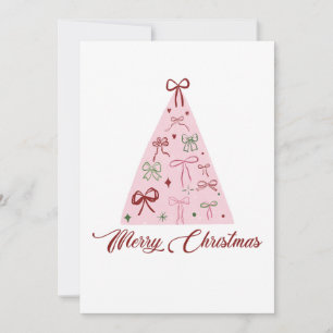 Pink Christmas Tree Card