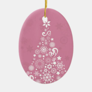 pink christmas tree ceramic tree decoration