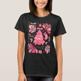 Pink Christmas Tree Merry And Bright Xmas Holiday T-Shirt