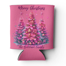 Pink Christmas Tree Personalised Family