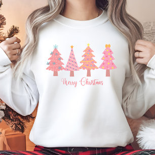 Pink Christmas Tree Sweater