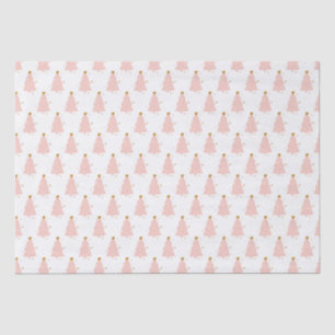 Pink Christmas tree Tissue Paper