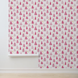 Pink Christmas tree Wallpaper