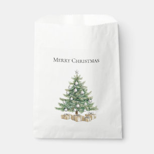 Pink Christmas Tree with Ornaments Favour Bags