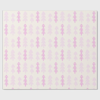 Pink Christmas Tree Wrapping Paper