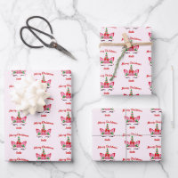 Pink Christmas Unicorn Custom Present Gift