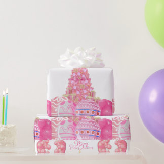 Pink Christmas Wrapping Paper