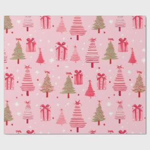 Pink Christmas Wrapping Paper