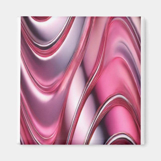 pink chrome purple flowing waves magnet (Front)