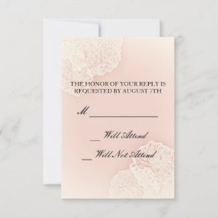 Pink Chrysanthemum Floral R.S.V.P Card