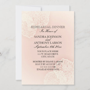 Pink Chrysanthemum Floral Rehearsal Invitation