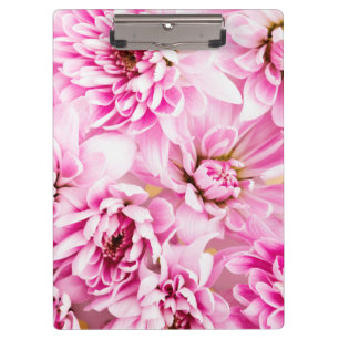 Pink Chrysanthemum Flower Clipboard
