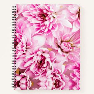 Pink Chrysanthemum Flower Notebook