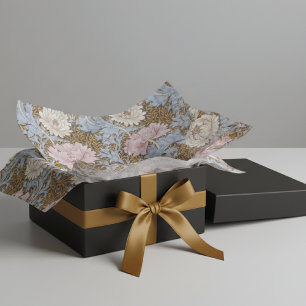 Pink Chrysanthemum Flowers William Morris Tissue Paper
