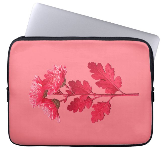 Pink Chrysanthemum  Laptop Sleeve (Front)