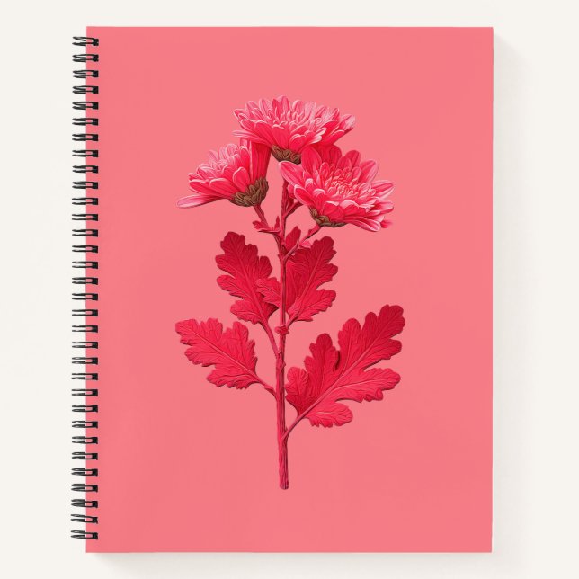 Pink Chrysanthemum  Notebook (Front)