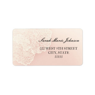 Pink Chrysanthemum Wedding Return Label