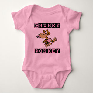 Pink Chunky Monkey Cute Baby One-Piece Baby Bodysuit