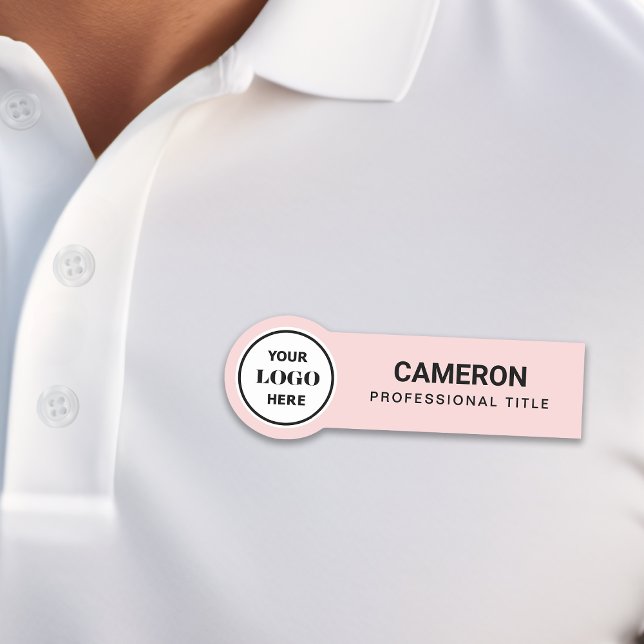 Pink Circle Company Logo Name Tag (Creator Uploaded)