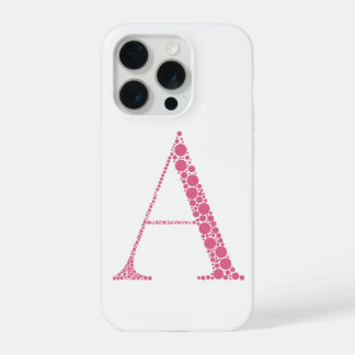 Pink Circle Letter A – Minimal Gradient Monogram D iPhone 15 Pro Case