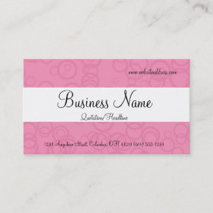 Pink Circles Business Cards