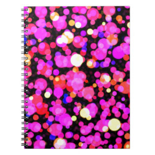 Pink Circles Dot Pattern Spiral Notebook
