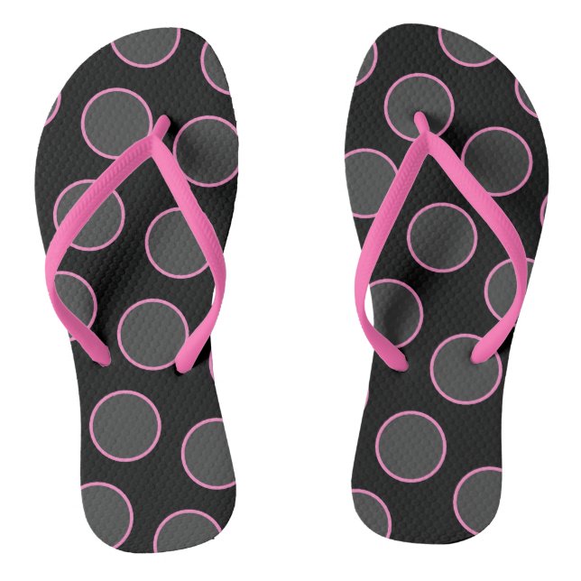 Pink Circles Jandals (Footbed)