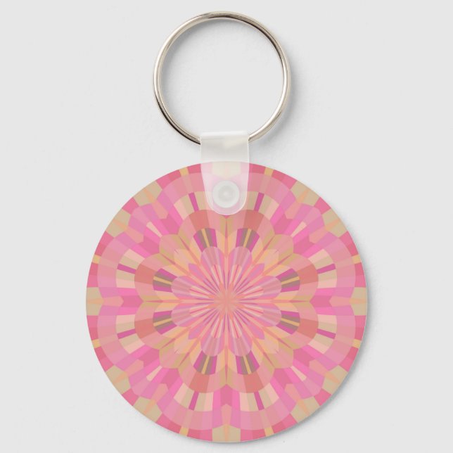 Pink Circles Key Ring (Front)