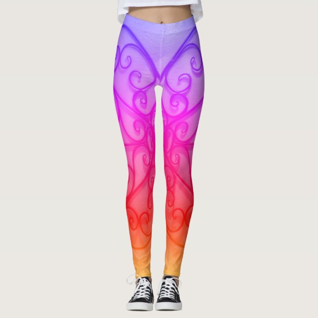pink circles leggings (Front)